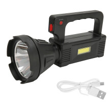 Super Bright LED Spotlight Rechargeable Flashlight Long Lasting Torchlight High Lumens Flashlights With USB Output And Adjustable Lighting Modes IPX4