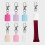 Pack Of 6 Silicone Lip Balm Keychains Secure Clip-Striped style 7