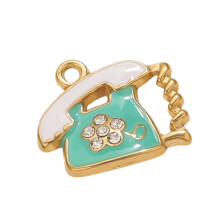 Cute Ice Cream/Cup/Phone Keychain Charm-Blue and white phone