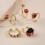 Adjustable Ladybugs Insect Ring Featuring Multicolor Enamel-A 6