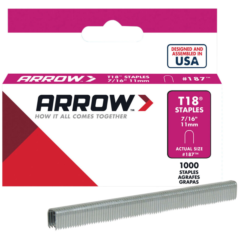 Arrow Fastener Co. .43in. T18 Staples  187
