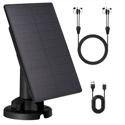 12V/1A 6V/2A Solar Panel Micro-USB+Type-C Outdoor Cells Charger Panels 2