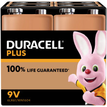 Duracell Plus 9V Battery Alkaline Pack of 4 5009826 DU14230