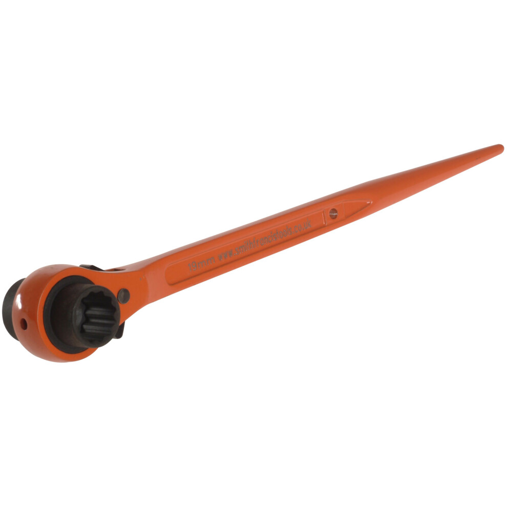 Priory Orange Pri603tag 603 Reversible Ratchet Spanner Podger 19 X 21Mm Hi-Vis - Image 9