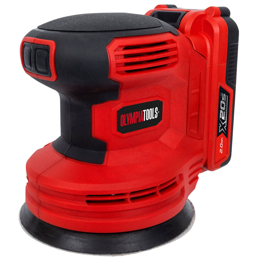 Olympiapowertools 09-960 X20s Random Orbital Sander 20V 1 X 2.0Ah Li-Ion 5057902099606