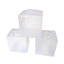 Quadratische Gastgeschenkboxen für Hochzeitsfeiern, transparente Kunststoffboxen, ideal zum Präsentieren von Geschenken, Cupcakes, Pralinen und