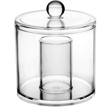 Aufbewahrungsbehälter aus transparentem Acryl für Badezimmer, ideal als Organizer für Wattebällchen, mit leicht zu reinigender Oberfläche,