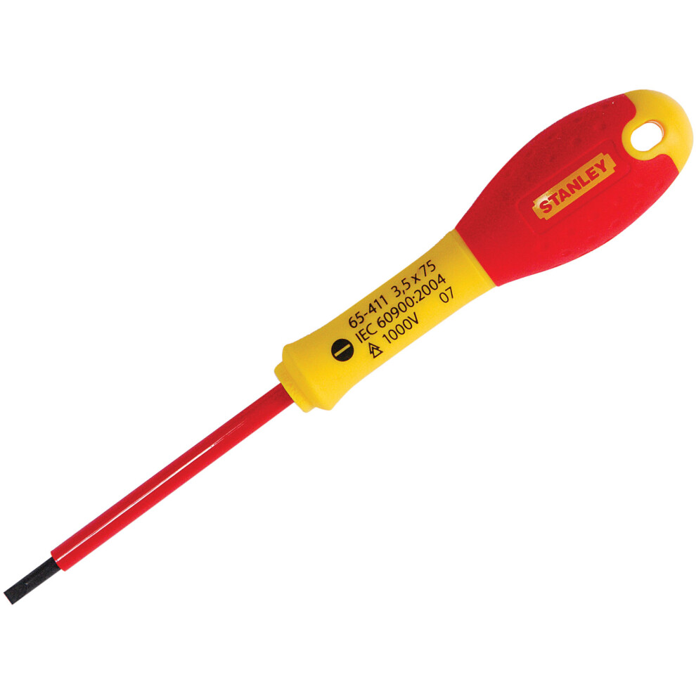 Stanley Fatmax 0-65-411 Insulated VDE Screwdriver Parallel 3.5 x 75mm
