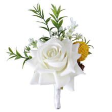 Stylish Wedding Accessories: Adjustable Wrist Corsage Bands, Wedding Decor Boutonniere Sets For Bridal Parties