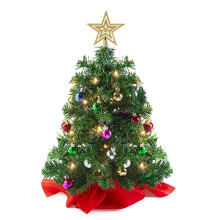 Decoración navideña compacta, mini árbol de Navidad, ideal para decorar el hogar, la oficina, tiendas y apartamentos.