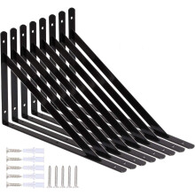 Solid Heavy Duty Shelf Brackets, Large Wall Brackets For Home Wall Hanging Bookshelf, Wide Applications, High Quality, Powder-Coated Steel, Anti-Coati