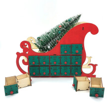 Στολίδι Ημερολογίου Advent, Ξύλινη Χριστουγεννιάτικη Διακόσμηση Επιφάνειας