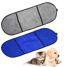 Toalha de banho para animais de estimação, fácil de transportar, toalha de secagem para cães em microfibra superabsorvente e ultramacia com