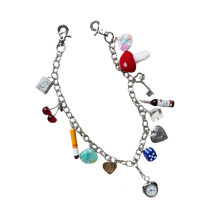 Long Chain Mixed Charm Belt Accessory Watch Pendant Chain
