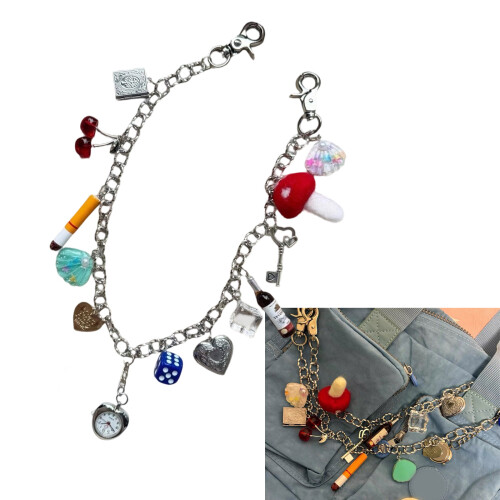 Long Chain Mixed Charm Belt Accessory Watch Pendant Chain 2