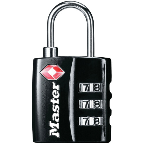 Master Lock Master Lock 4680BLK TSA 3 Digit Combination Black 30mm Padlock