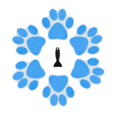 Adhesive Paw Print Bath Treads for Multi-functional Use Occasion, Unique Non-Slip Concave Convex Surface Adds Safety and Style to Your Bathroom and Be