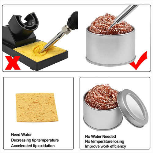 Soldering Iron Tip Cleaner Cleaning Ball Nozzle Copper Wire Welding 2