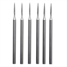 6Pcs Jewelry Cone Cut Burr - 3/32In Shank Long Tapered Burs Engraving