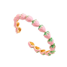 Elegant Strawberry Charm Jewelry Accessory Perfect For- Pink