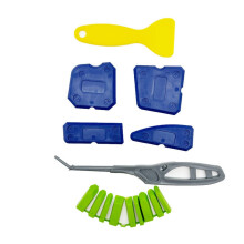 15Piece Sealant Application Tool Set Reusable-Blue scraper