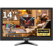 Touchscreen Monitor 14inch 1920x1080 LED Screen HDMI-USB Interface Kitchen Display Built-in Speakers Compatible with Laptops, Desktops, PCs, Xbox