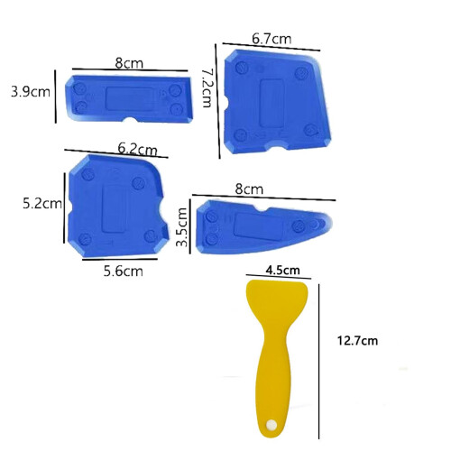 15Piece Sealant Application Tool Set Reusable-Blue scraper 2