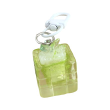 Stylish Square Butterfly Charm Key Holder Bag Decoration-Green