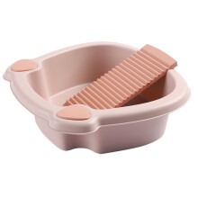 Hand Wash Board Set with Clothing and Laundry Basin for Washing Clothes Pink Plastic Ref: 1669