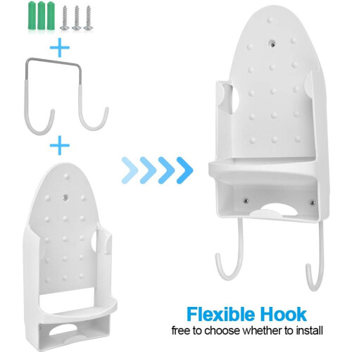 Ironing Board Wall Mount Rack with Iron Holder for Laundry Room and Bathroom Storage Ref: 5043 2