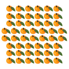 50-teiliges Simulations-Orangenmodell mit Blatt, realistisches