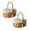 Home Easter Basket Small Wicker Basket with Handle Easter Basket HandWoven Small Wicker Basket with Handle 2 Pieces Handle 1