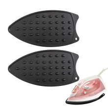 2 Pack Silicone Iron Rest Pad Heat Resistant Mat for Flat Irons and Ironing Board Black