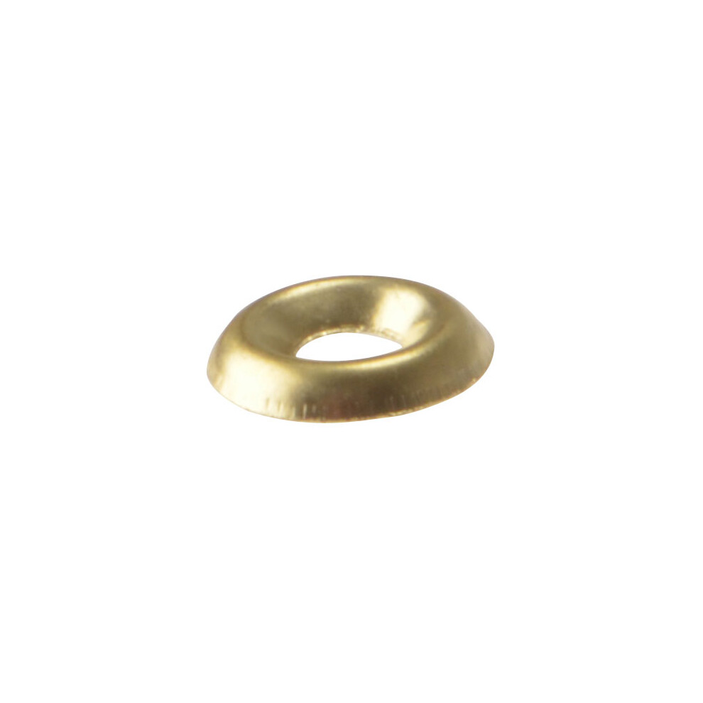 Forge 200SCW10B Screw Cup Washers Solid Brass Polished No.10 Bag of 200