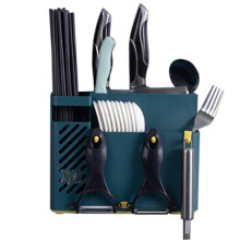 Chopstick holder, chopstick holder, wallmounted, chopstick cage, draining rack, kitchen utensil holder 15x7x21cm blue