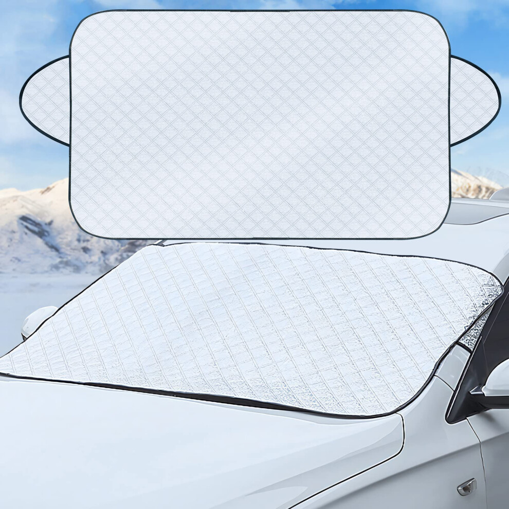 Car Windshield Cover Weatherproof Ice And Snow Shield, 4Layer Peva, 57 X 37 Inches, All Weather 9001264705886
