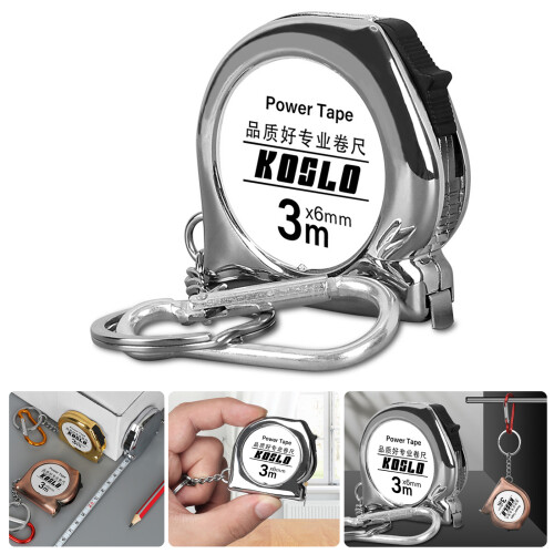 Compactly 3Meter Carbon Steel Measuring Tape with-Silver 2