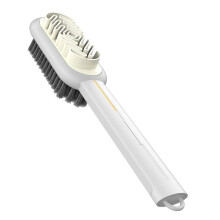 Suede Shoe Brush with Rubber Eraser and Soft Bristles, Long Handle Cleaner for Nubuck