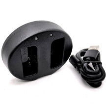Dual-Channel-USB-Ladegerät für die Kameras BLN-1, E-M1, E-M5, E-P5 Mark II und PEN-F
