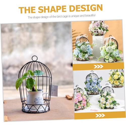 Flower Pot Stand Iron Hanging Planter Rack for Dining Table Home Office Space Saving Decor 2