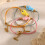 Soft Braid Fish Charm Bracelet Stainless Steel-Yellow 7