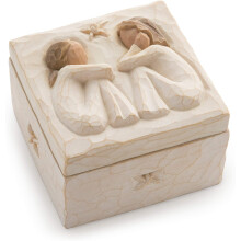 Herinneringsdoos voor vrouwen, decoratieve bewaardoos van hars, sieradendoos met verborgen boodschappen van liefde en vriendschap, elegante
