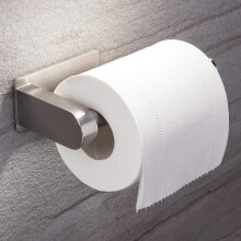 Elegáns, rozsdamentes WC-papírtartó, öntapadós rögzítéssel a könnyű felhelyezéshez bármilyen nedves helyen vagy belső térben (több