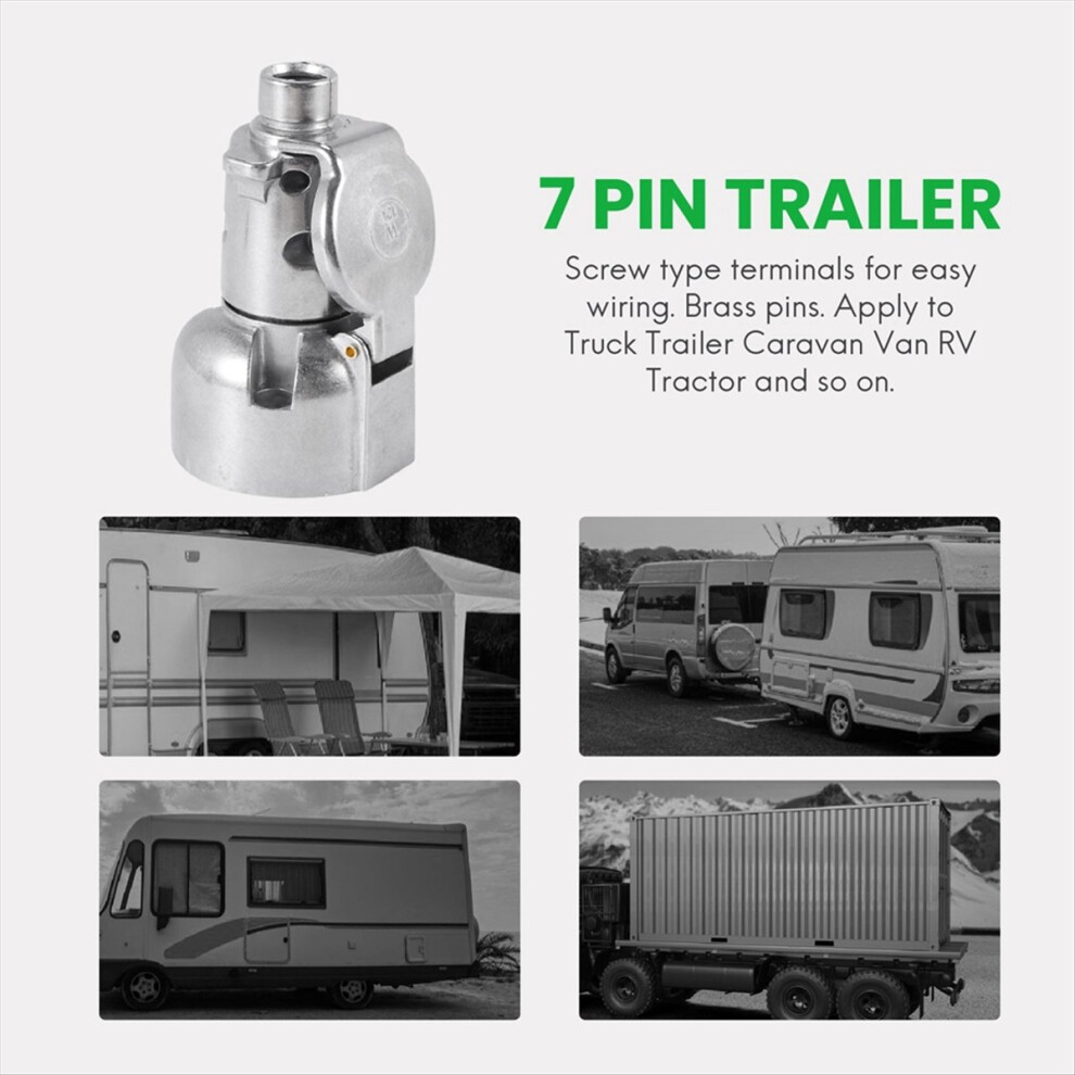 4Set Trailer Accessories- 7 Pin Plug 12V Rv Sockets Towbar Towing 7Pin 4852494368632