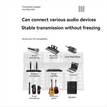 4-Kanal-Bluetooth-Audiomixer mit Soundmischpult-Schnittstelle und USB-Anschluss für das Auto