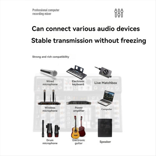 4 Channel Bluetooth Audio Mixer Sound Mixing Console Interface USB Car 1