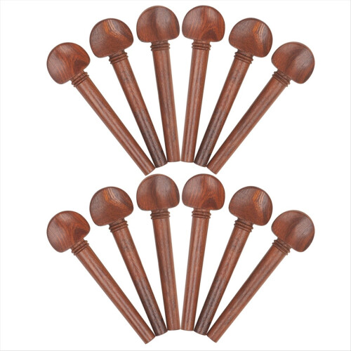 12Pcs/Set Udder String Spools Redwood Pegs Stringed Peg Repair Mainten