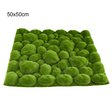 Gör-det-själv-pysselmaterial, konstgjord mossa, dekoration för älvträdgårdstillbehör, högkvalitativt flockmaterial 29*29 cm, realistisk grön