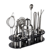 Cocktail Shaker Set 23 Piece Bartender Kit with Acrylic Stand for Home Bar Mixing Tools