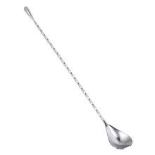 Grade Cocktail Drink Stirrer, 1 Pc Spiral Pattern Bar Stirring Spoon for High Glasses, Stainless Steel Zx030